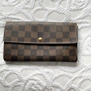 Louis Vuitton Brown Damier long wallet